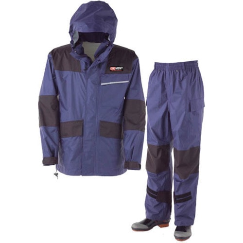 トラスコ中山 カジメイク 仕事合羽 ネイビー 3L(ご注文単位1着)【直送品】
