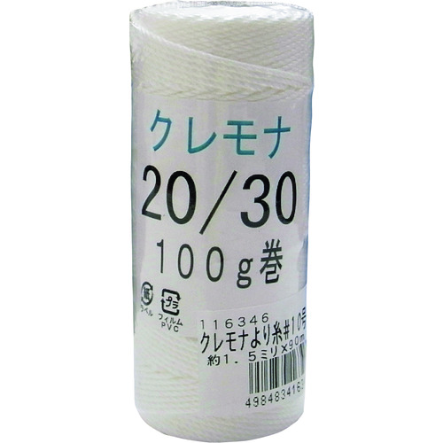 トラスコ中山 まつうら クレモナより糸 10号(約1.5mm)×90m(ご注文単位1個)【直送品】