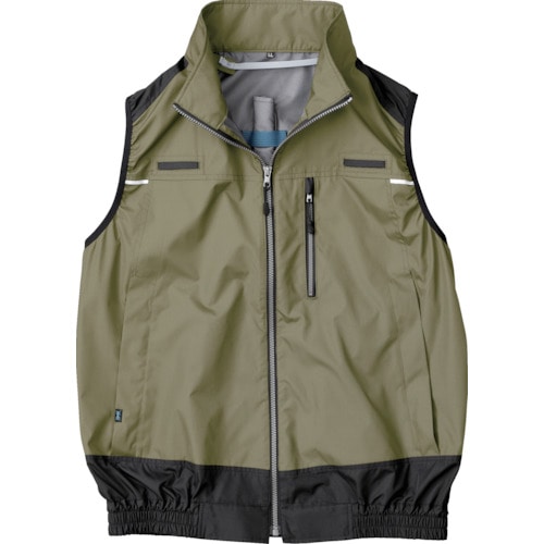 トラスコ中山 空調服 冷却上着 遮熱フルハーネス空調ベスト KU92120 カーキグリーン M(ご注文単位1着)【直送品】