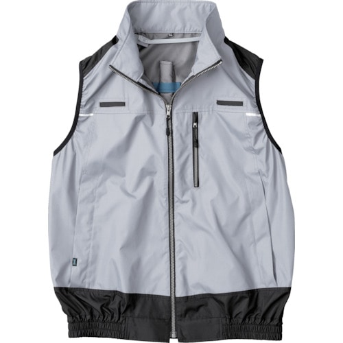トラスコ中山 空調服 冷却上着 遮熱フルハーネス空調ベスト KU92120 シルバー 5L(ご注文単位1着)【直送品】