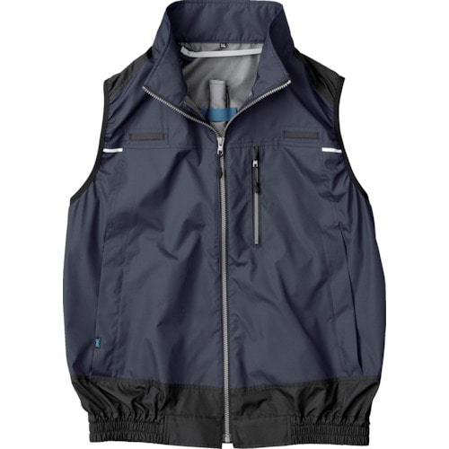 トラスコ中山 空調服 冷却上着 遮熱フルハーネス空調ベスト KU92120 ダークブルー 3L(ご注文単位1着)【直送品】