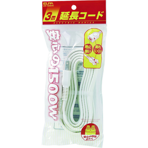 トラスコ中山 ELPA EDLP延長コード3M(ご注文単位1個)【直送品】