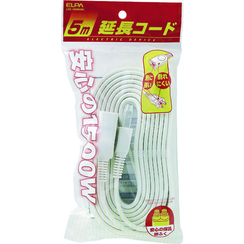 トラスコ中山 ELPA EDLP延長コード5M(ご注文単位1個)【直送品】