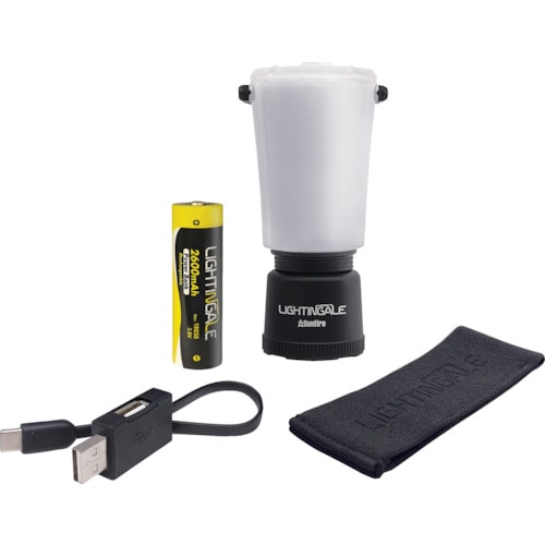 トラスコ中山 ライティンゲイル LEDミニランタンBonfire+2600mAh充電池(ご注文単位1パック)【直送品】
