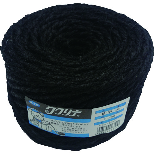 トラスコ中山 ユタカメイク 荷造り紐 シュロ縄玉 約3mm×100m ブラック(ご注文単位1巻)【直送品】