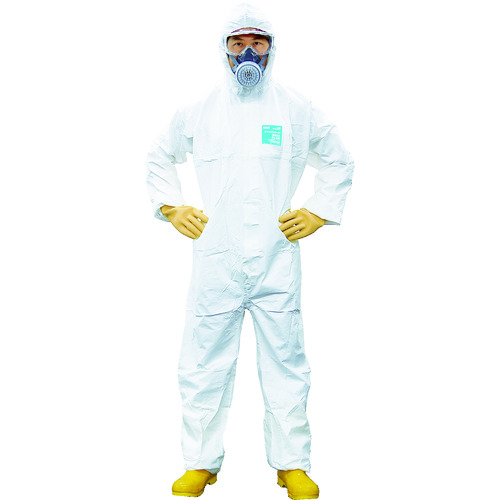 トラスコ中山 シゲマツ 使い捨て化学防護服 MG2000P XXL(10着入り)(ご注文単位1袋)【直送品】