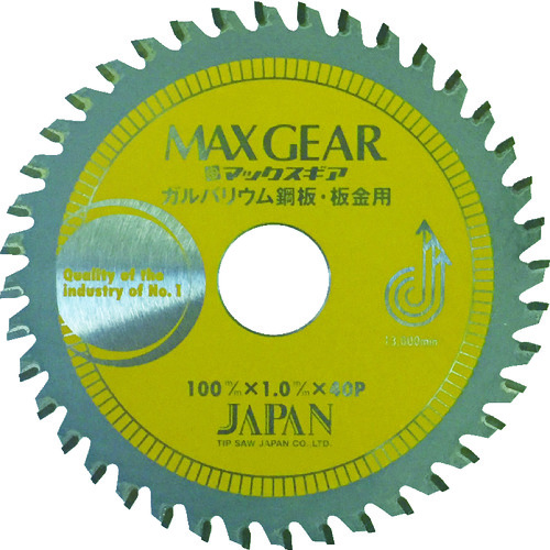 トラスコ中山 チップソージャパン マックスギア ガルバ・板金用100(ご注文単位1枚)【直送品】