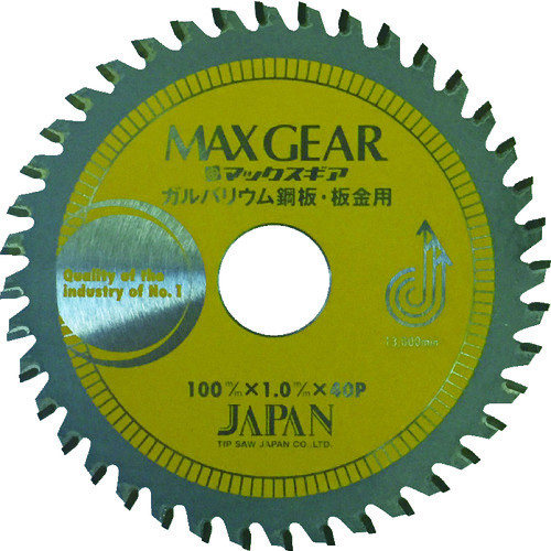 トラスコ中山 チップソージャパン マックスギア ガルバ・板金用125(ご注文単位1枚)【直送品】