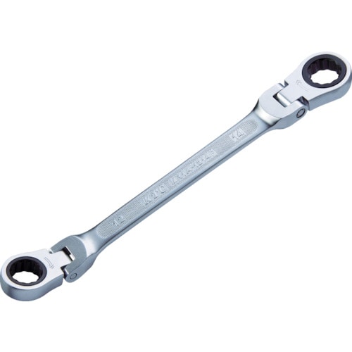 トラスコ中山 KTC ラチェットめがねレンチ(両頭型首振りタイプ) 対辺寸法8×10mm 全長151mm(ご注文単位1個)【直送品】