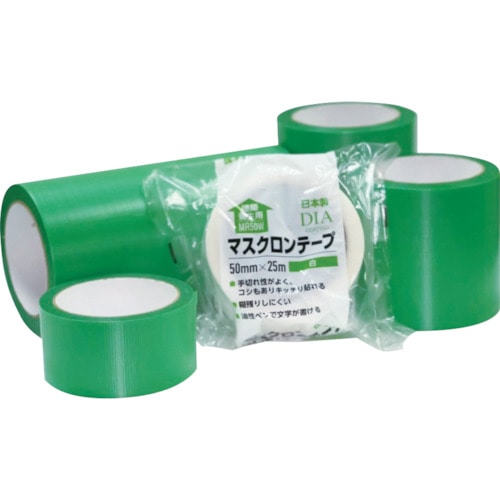 トラスコ中山 ホリコー マスクロンテープ 緑 50mm×25m(ご注文単位1巻)【直送品】