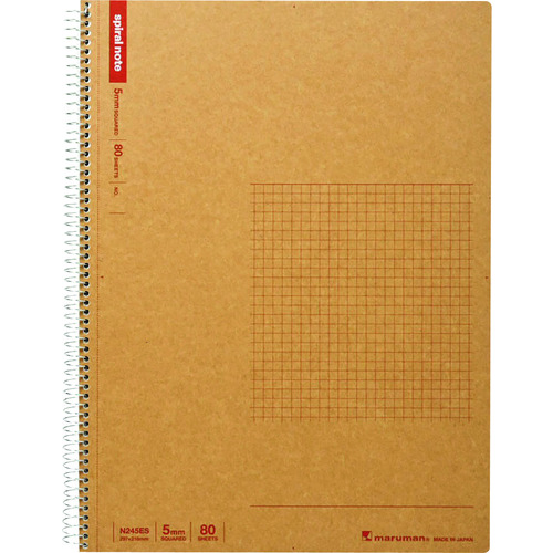 トラスコ中山 マルマン A4 スパイラルノートベーシック 方眼罫80枚(ご注文単位1冊)【直送品】