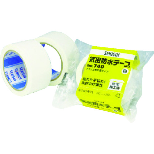 トラスコ中山 積水 気密防水テープNo.740 50x20 白(ご注文単位1巻)【直送品】