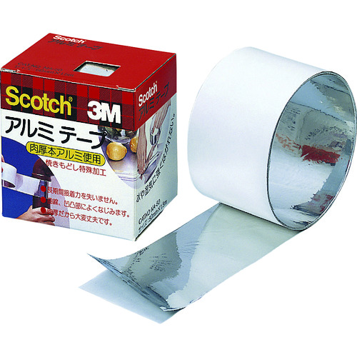 トラスコ中山 3M スコッチ アルミテープ 50mm×1.5m(ご注文単位1巻)【直送品】