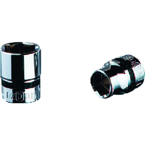 トラスコ中山 ネプロス インチ 9.5sq.ソケット(六角)(インチ) 対辺寸法1/4inch 全長22mm(ご注文単位1個)【直送品】
