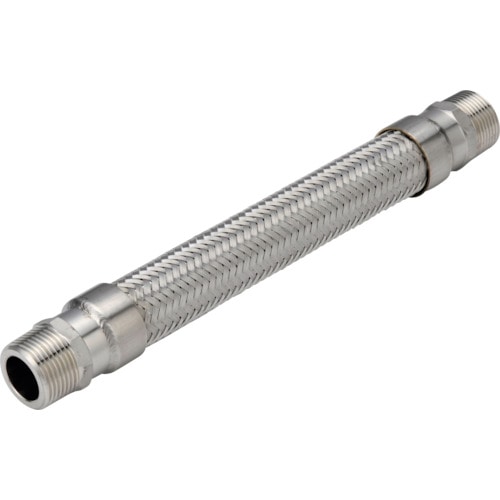 トラスコ中山 NFK オスニップル式フレキシブルホース 六角ニップルSUS304(ALLSUS304) 25A×500L(ご注文単位1本)【直送品】