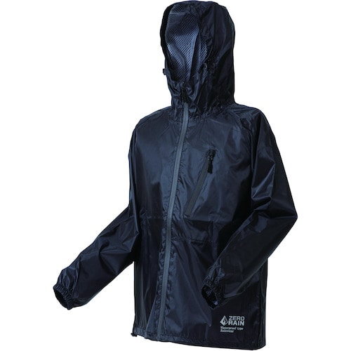 トラスコ中山 喜多 スーパーライトレインウェア 超軽量 ブラック L(ご注文単位1着)【直送品】