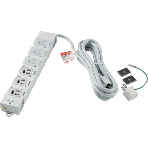 トラスコ中山 ELPA カバー付事務所向けタップ6P耐雷(ご注文単位1個)【直送品】