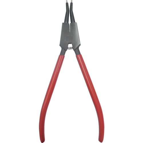 トラスコ中山 エビ スナップリングプライヤー 軸用・直爪 全長242mm(ご注文単位1個)【直送品】