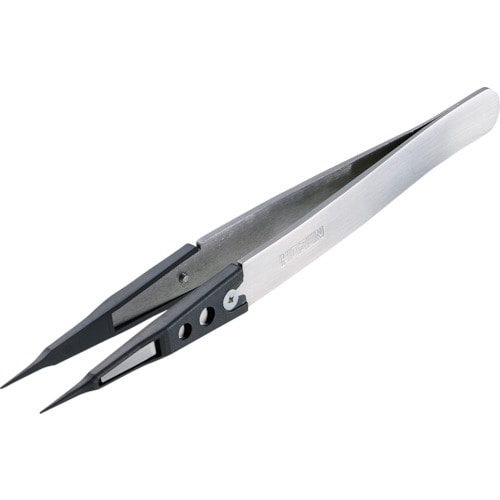トラスコ中山 HOZAN ESDチップピンセット 818-3672(ご注文単位1本)【直送品】
