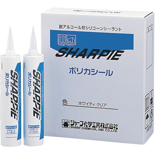 トラスコ中山 シャープ シーリング剤 シャーピー ポリカシール ホワイティクリア 330ml(ご注文単位1本)【直送品】