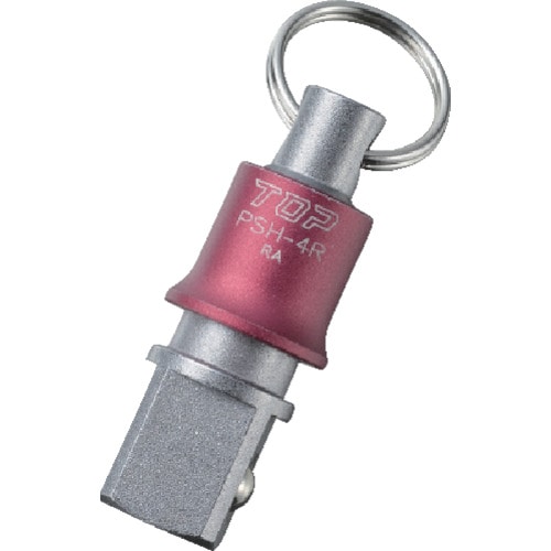トラスコ中山 TOP 携帯用インパクトソケットホルダー 差込角12.7mm レッド(ご注文単位1個)【直送品】