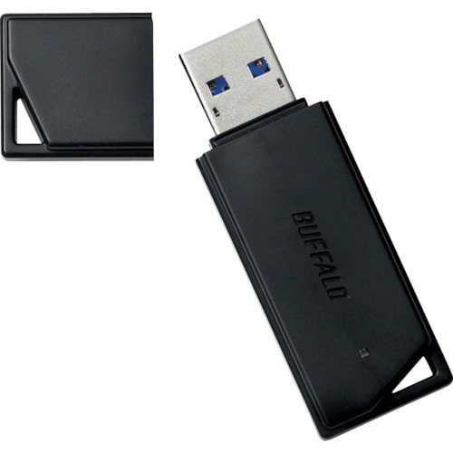 トラスコ中山 バッファロー USB3.1(Gen1)/USB3.0対応 USBメモリー バリューモデル 32GB ブラック(ご注文単位1個)【直送品】