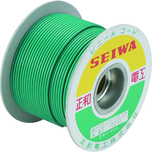 トラスコ中山 正和電工 アースコード VSFコード 100m ドラム巻(ご注文単位1巻)【直送品】