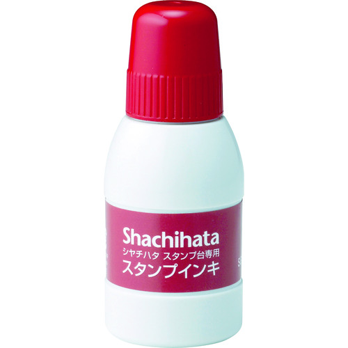 トラスコ中山 シヤチハタ スタンプ台専用スタンプインキ 小瓶 赤(ご注文単位1個)【直送品】