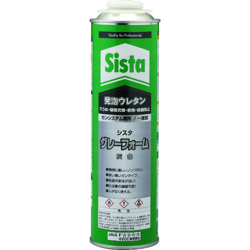 トラスコ中山 Sista 発泡ウレタン グレーフォーム 750ml(ご注文単位1本)【直送品】