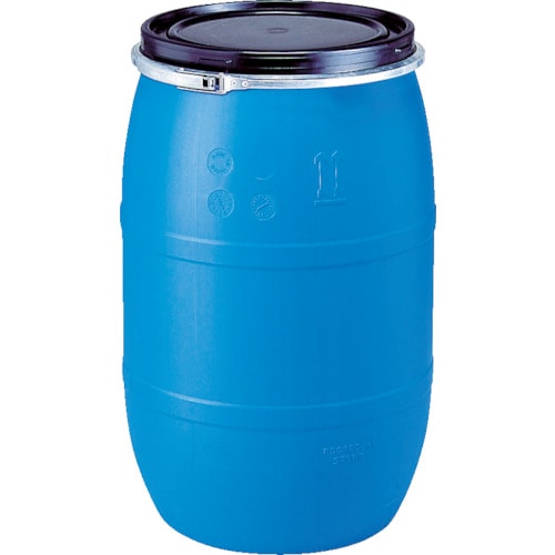 トラスコ中山 サンコー プラスチックドラムオープンタイプ 850007 PDO120L-1ブルー(ご注文単位1本)【直送品】
