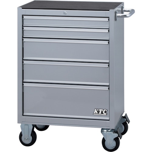 トラスコ中山 KTC ローラーキャビネット(5段5引出し)(シルバー)(ご注文単位1セット)【直送品】
