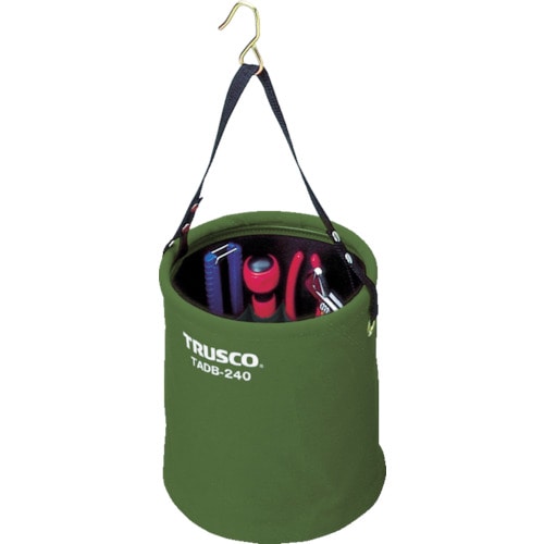 トラスコ中山 TRUSCO アタッチメント付電工バケツΦ270X300 OD色(ご注文単位1個)【直送品】