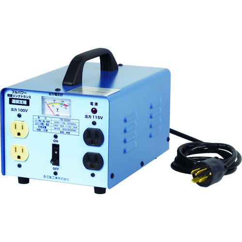 トラスコ中山 日動 変圧器 降圧専用トラパック 3KVA(ご注文単位1台)【直送品】