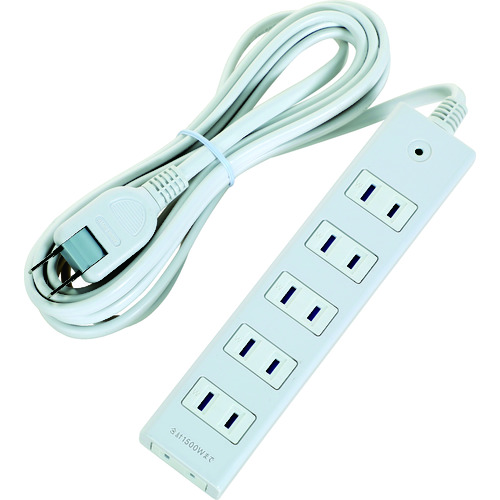 トラスコ中山 TRUSCO 電源タップ 2P6個口 10M マグネット付(ご注文単位1個)【直送品】