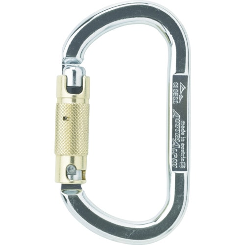 トラスコ中山 ALPIN カラビナ OVAL ASYmm XL 3点オートロック 線径13.5 シルバー(ご注文単位1個)【直送品】