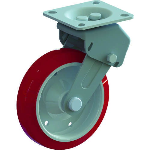 トラスコ中山 SAMSONG スプリング内蔵キャスター 固定 PU車 150mm(ご注文単位1個)【直送品】