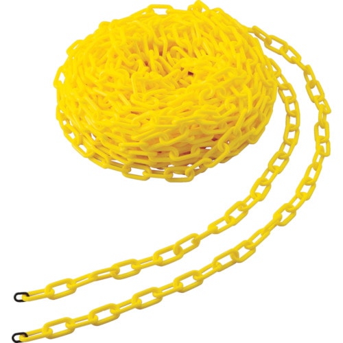 トラスコ中山 TRUSCO プラチェーン 8mmX30M 黄(ご注文単位1巻)【直送品】