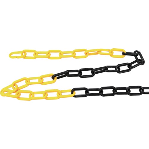 トラスコ中山 TRUSCO プラチェーン 黄/黒 8mmX6M(ご注文単位1本)【直送品】