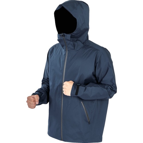 トラスコ中山 TRUSCO 高耐候・軽量ストレッチレインウェア ネイビー 3L(ご注文単位1着)【直送品】