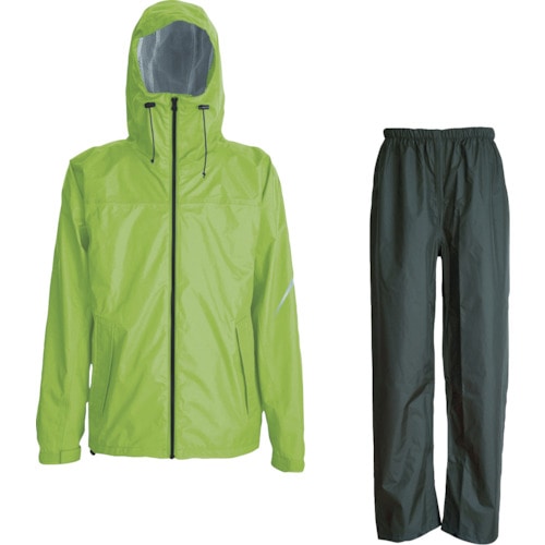 トラスコ中山 TRUSCO コンフォートレインスーツ ライム 3L(ご注文単位1着)【直送品】