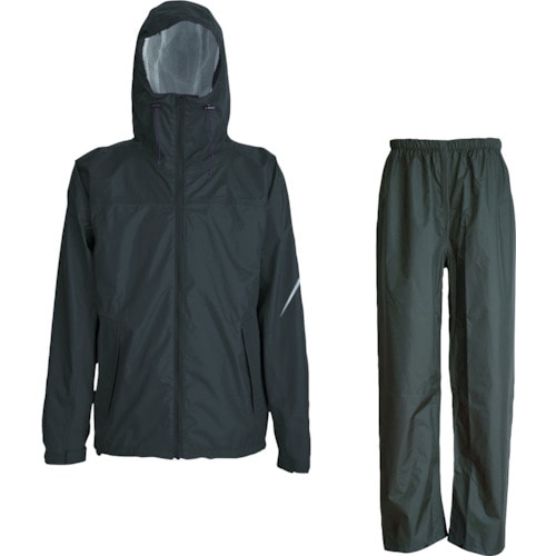 トラスコ中山 TRUSCO コンフォートレインスーツ ブラック 3L(ご注文単位1着)【直送品】