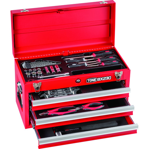 トラスコ中山 TONE 整備用工具セット ツールセット BX230仕様 レッド(ご注文単位1セット)【直送品】