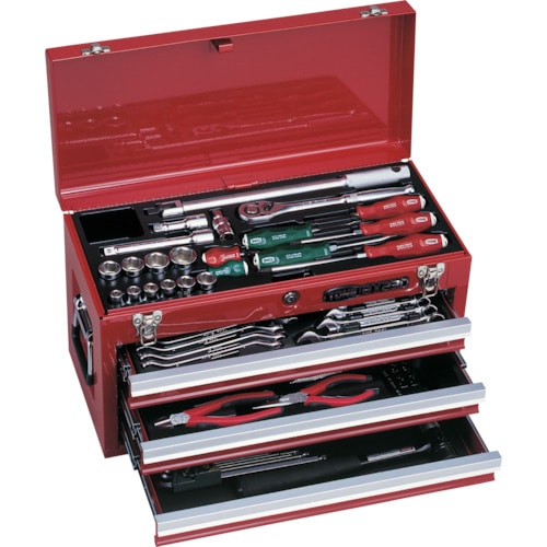 トラスコ中山 TONE 整備用工具セット ツールセット 差込角12.7mm 58点セット シルバー(ご注文単位1セット)【直送品】