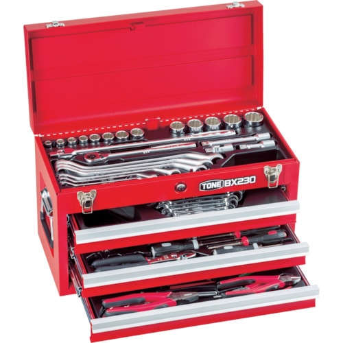 トラスコ中山 TONE 整備用工具セット ツールセット 差込角12.7mm 62点セット マットブラック(ご注文単位1セット)【直送品】