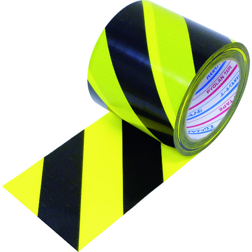 トラスコ中山 パイオラン 安全表示テープ 100m×25m(ご注文単位1巻)【直送品】