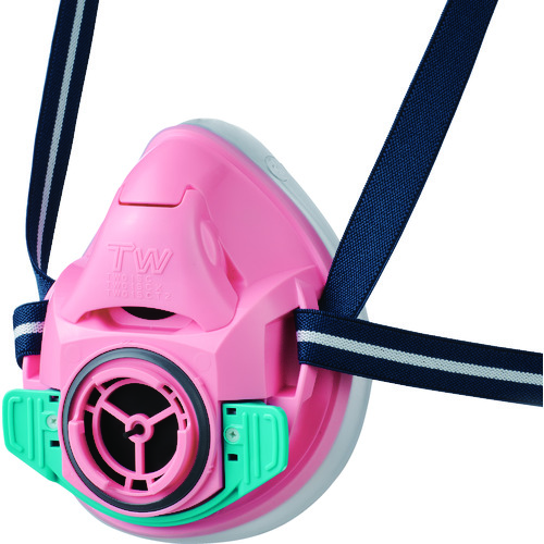 トラスコ中山 シゲマツ 防じん・防毒マスク TW01SC ピンク L(ご注文単位1個)【直送品】