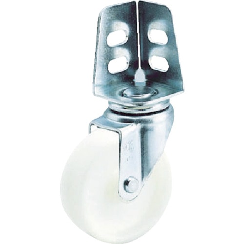 トラスコ中山 TRUSCO アングル式ナイロンキャスター 自在S付き Φ65(ご注文単位1個)【直送品】