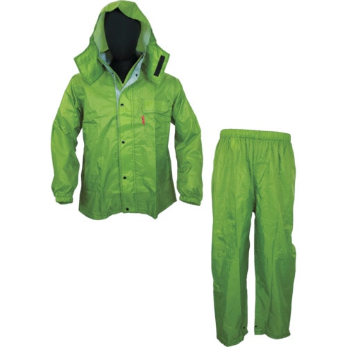 トラスコ中山 K-WORK W-30 ストリームレインスーツ グリーン L(ご注文単位 1着)【直送品】