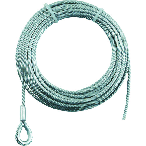 トラスコ中山 TRUSCO 手動ウインチ用ワイヤーΦ9×30M用(シンブル入りロック加工)(ご注文単位 1本)【直送品】
