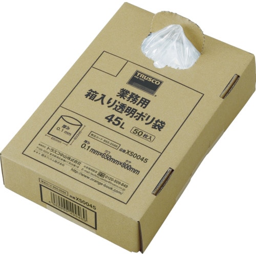 トラスコ中山 TRUSCO まとめ買い 業務用ポリ袋 透明・箱入 0.1×120L (50枚入)（ご注文単位 1箱）【直送品】